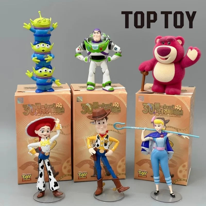 Toptoy Original Toy Story 30th Anniversary Buzz Lightyear Collectible Figure Blind Box Trendy Toy Desktop Ornament Holiday Gift