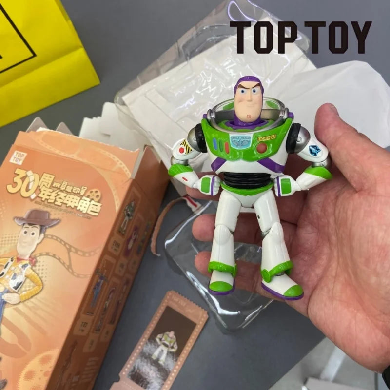 Toptoy Original Toy Story 30th Anniversary Buzz Lightyear Collectible Figure Blind Box Trendy Toy Desktop Ornament Holiday Gift